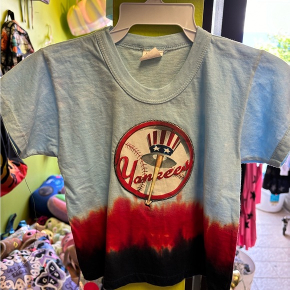 Kids Tie-Dye T-Shirt - Red and Blue - Picture 1 of 3